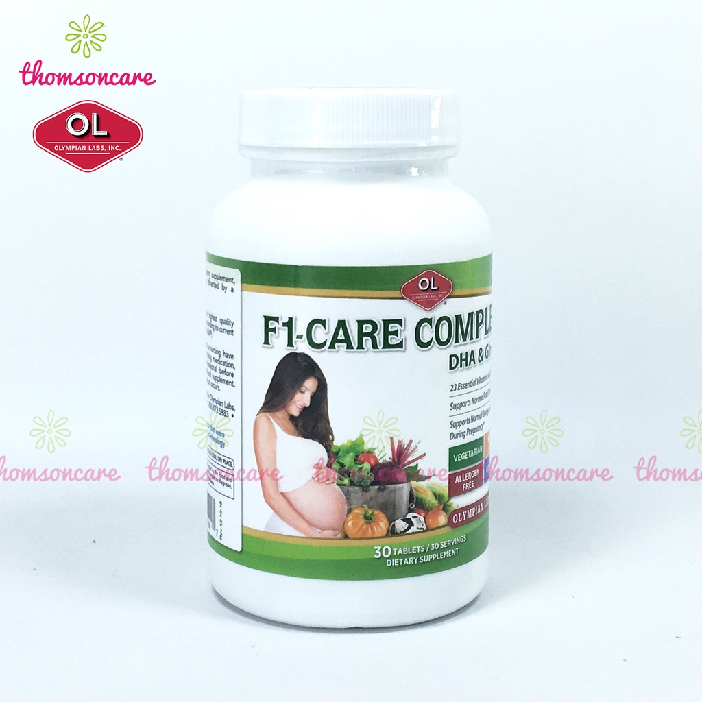 Vitamin tổng hợp cho bà bầu F1 Care Complex từ Olympian Labs Mỹ bổ sung Axit Folic, DHA, Vitamin A, B, sắt, Biotin