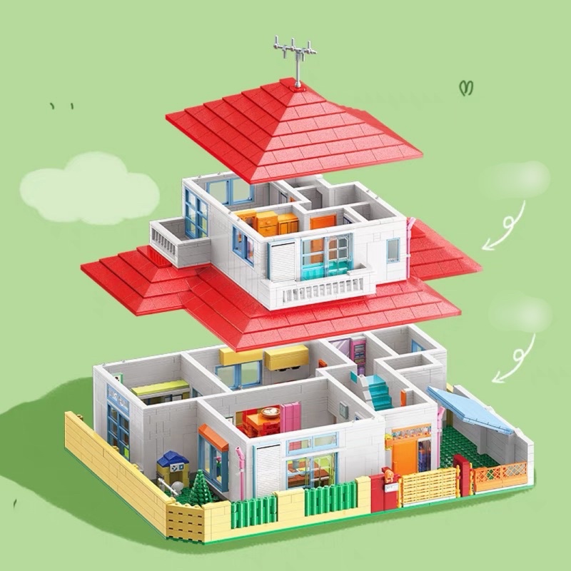 Mô hình lắp ráp gia đình nhà Sin bút chì