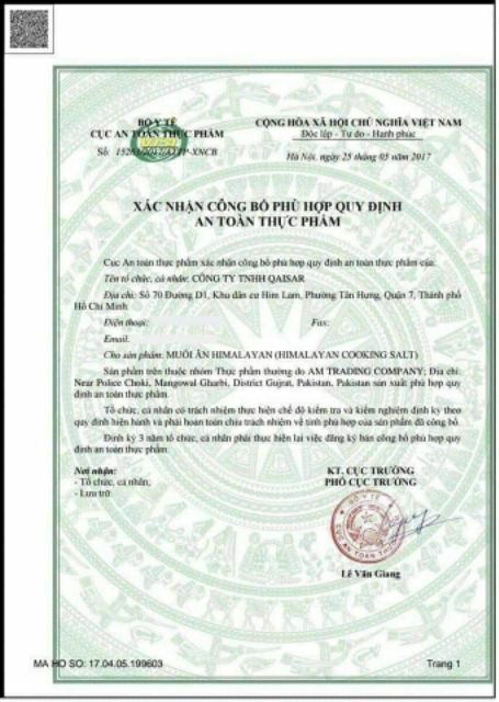 Muối hồng Hymalayan Qaisar - mẫu 100gr dùng thử