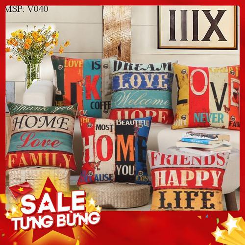 Vỏ gối Home Love [Rẻ Vô Địch]