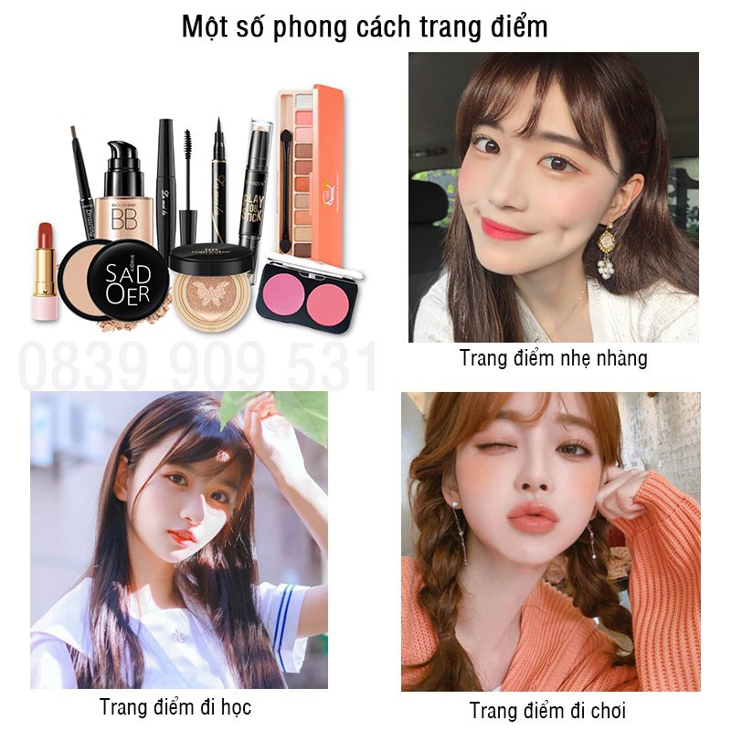 Bộ trang điểm đầy đủ 10 món cơ bản từ a-z set trang điểm cá nhân HATOLA