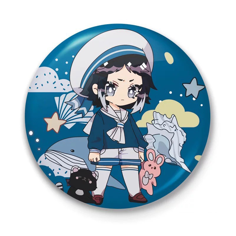 Huy hiệu IN HÌNH VĂN HÀO LƯU LẠC BUNGOU STRAY DOGS anime chibi