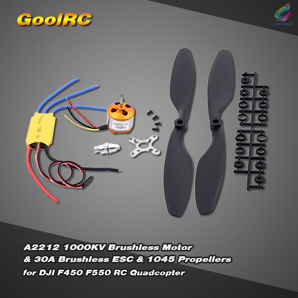 GoolRC A2212 1000KV Brushless Motor w/30A Brushless ESC and Pair 1045 Propeller for DJI F450 F550 Quadcopter FPV Part(A2212 1000KV Brushless Motor,30A Brushless ESC,1045 Propeller) RC Accessories[fun]