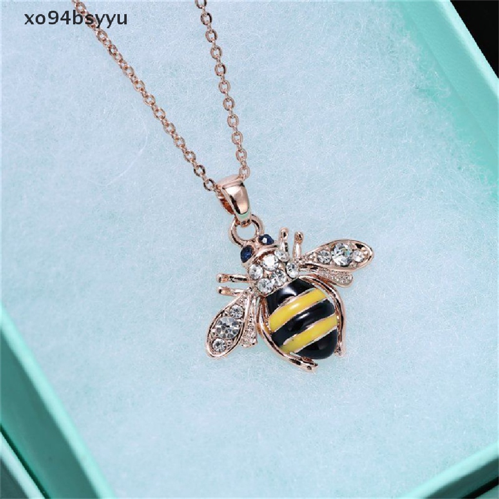 Xo94bsyu Vòng cổ Mặt Hình Ong Đính Pha Lê Dễ Thương Sang Trọng Cho Nữ