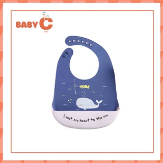 Yếm máng ăn dặm silicon ms 3107 chính hãng tobé an toàn cho bé - babyc