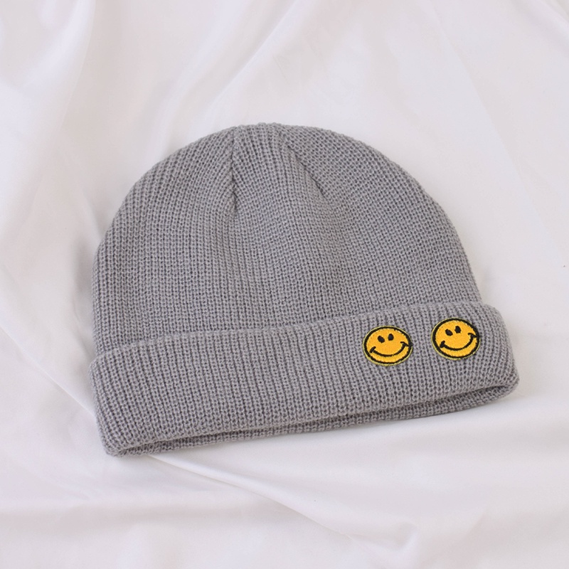 Mũ beanie dệt kim co giãn giữ ấm thời trang mùa đông cho bé