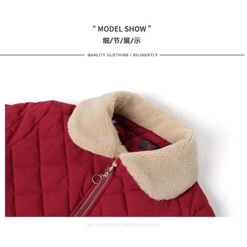 Áo trám trung niên lót lông )