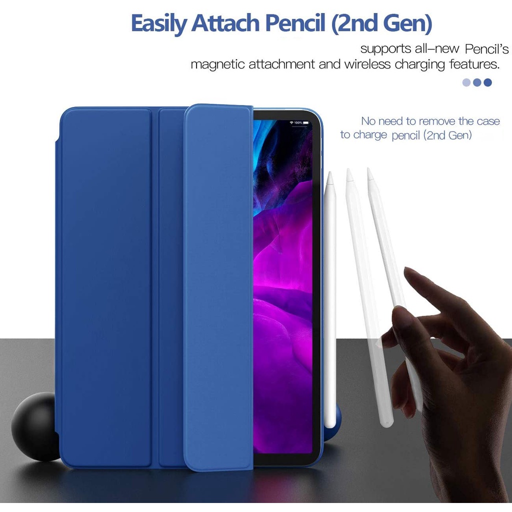 Magnetic Smart Folio Cover Bao Da cho iPad Air 5 Air 4 10th gen 10.9 inch Pro 11 Pro 12.9 inch Mini 6