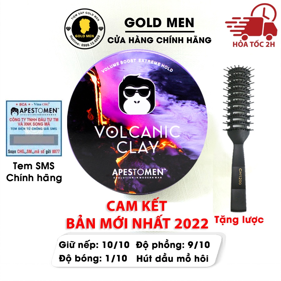 Sáp Vuốt Tóc Volcanic Clay Bản Mới Nhất Check SMS