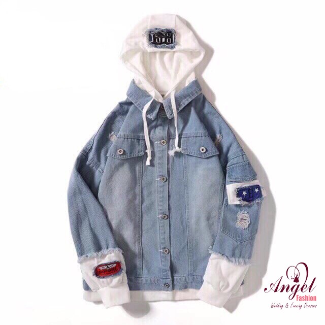[Freeship] Áo khoác jean NAM NỮ UNISEX thời trang Miamo cao cấp 0034