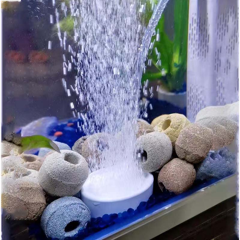 AQUARZOO Aquarium Nano Air Stone Disk Round Air Stone Diffuser Disk Oxygen Pump Sand Stone Bubble Plate for Fish Tank