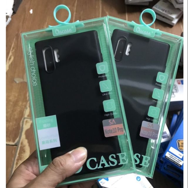 Ốp lưng dẻo màu VU Case cho samsung galaxy Note 10 Pro chính hãng (đen)