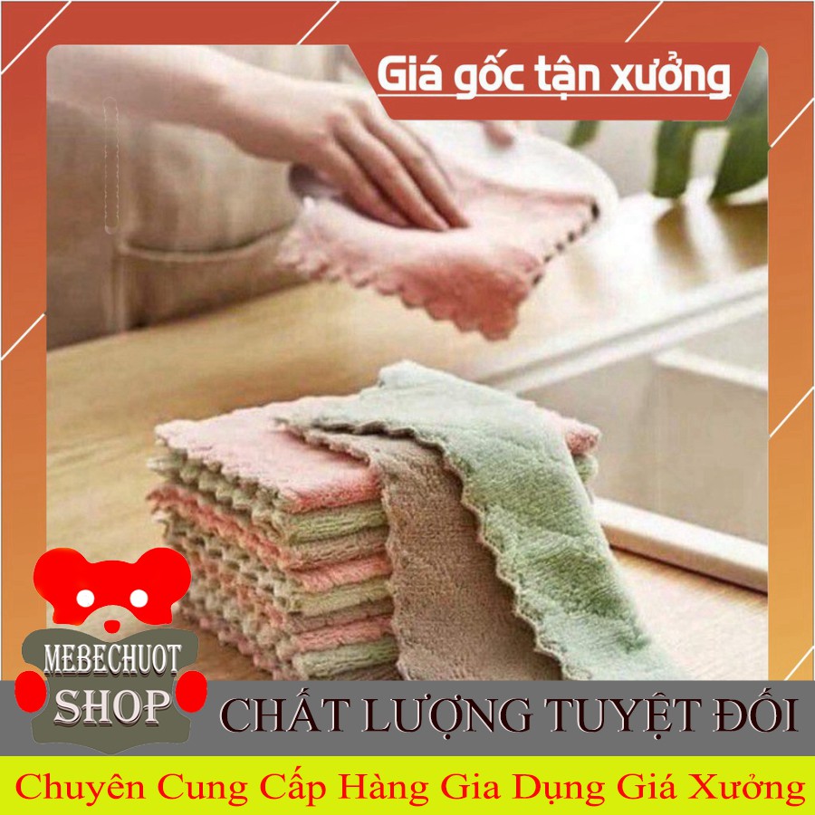 [ sale mùa hè] Sẵn hàng Bán sỉ 10 khăn lau nhà bếp đa năng siêu thấm nước .