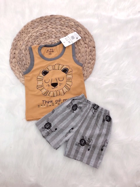 Bộ ba lỗ cotton 4c cho bé trai, bé gái