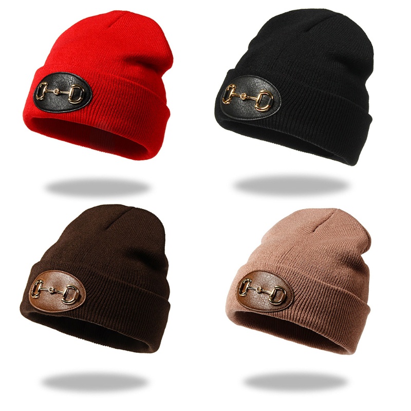 Mũ Beanie Dệt Kim Thiết Kế Unisex Thời Trang Mùa Đông Cho Hoạt Động Ngoài Trời
