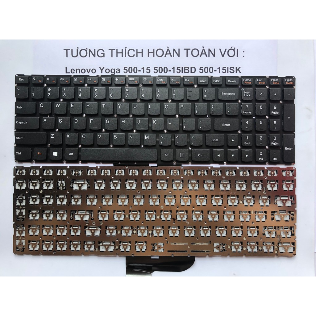 Bàn Phím Laptop Lenovo Yoga 500-15 500-15IBD 500-15ISK - Loại Cáp Giữa -Bảo Hành 12 Tháng Toàn Quốc