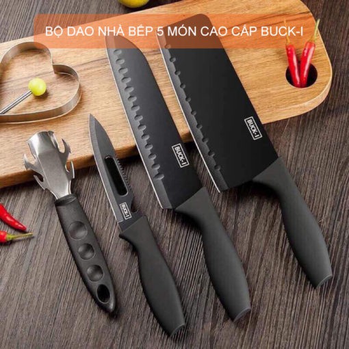 Bộ dao nhà bếp 5 món cao cấp Buck-I sự lựa chọn hoàn hảo cho nhà bếp