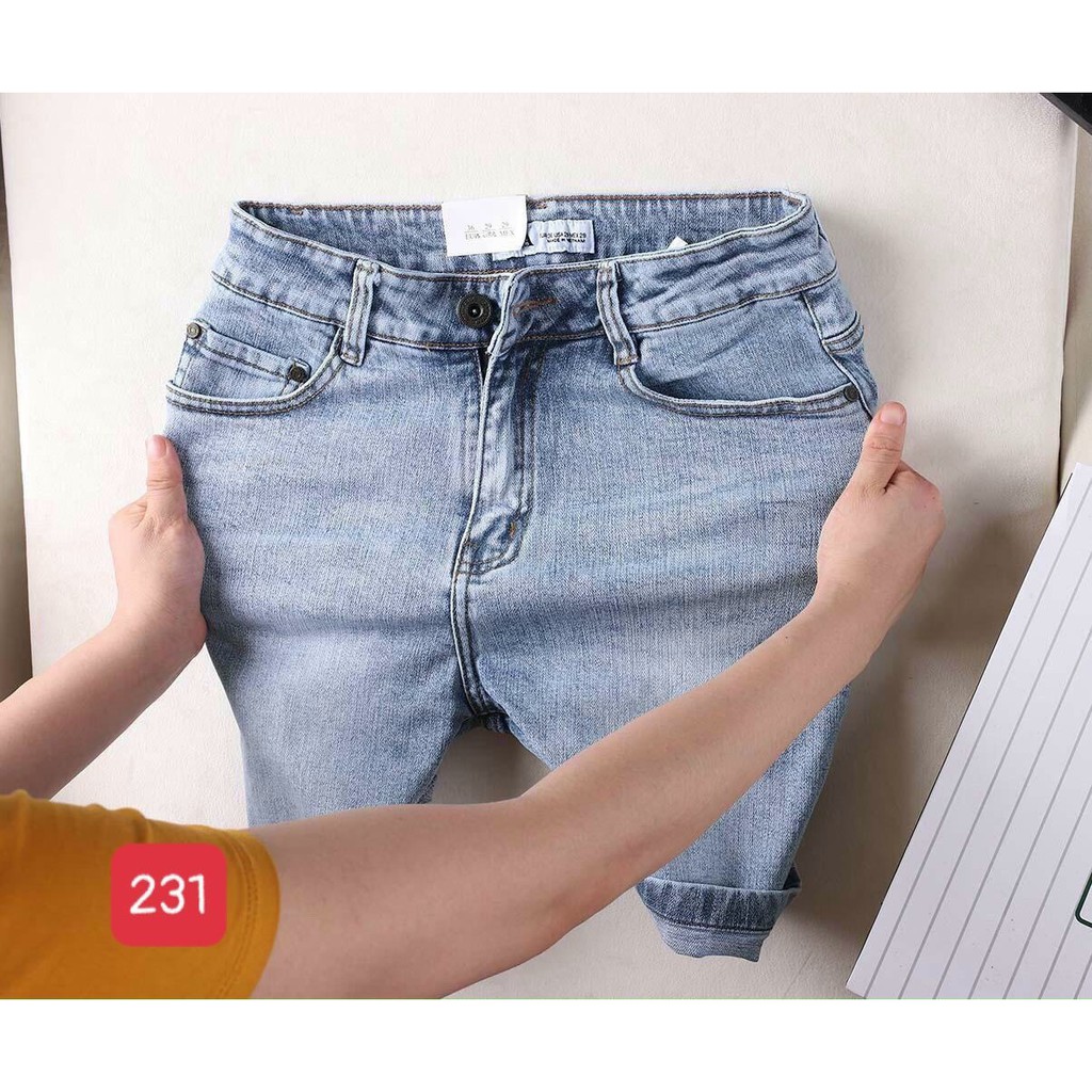 QUẦN SHORT JEAN NAM VẢI ĐẸP CO GIÃN TỐT MÀU XANH NHẠT GIÁ SỈ