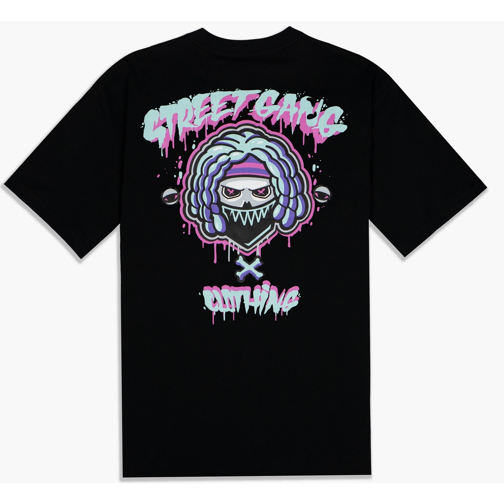 Áo thun Skull ninja neon - Đen - Street Gang