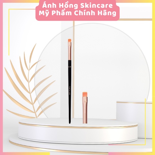 Cọ‪ dẹp đầu mảnh lông cứng kẻ viền mắt Vacosi E17