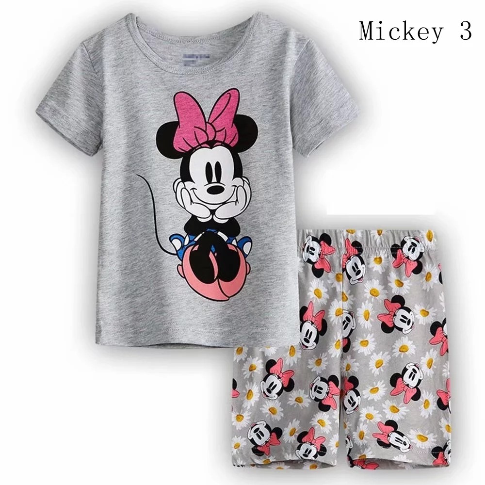 Set Pajamas áo thun tay ngắn &amp; quần dài cho bé gái