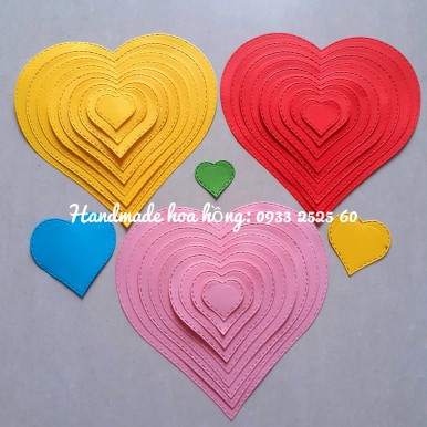 Set 25-30-35-40-45-60  trái tim XỐP, 9 size– Đồ trang trí phòng – Phụ kiện trang trí nhà, mầm non