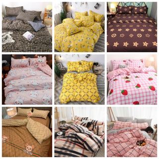 Bộ ga cotton poly hàn quốc 5 món (ib chọn mẫu)