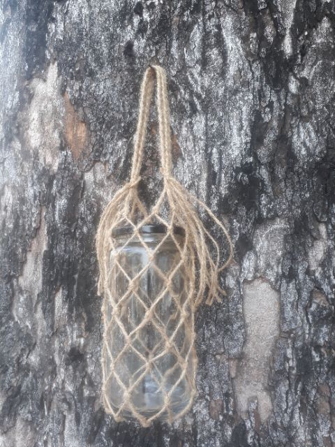 Giỏ đựng ly bằng dây đay