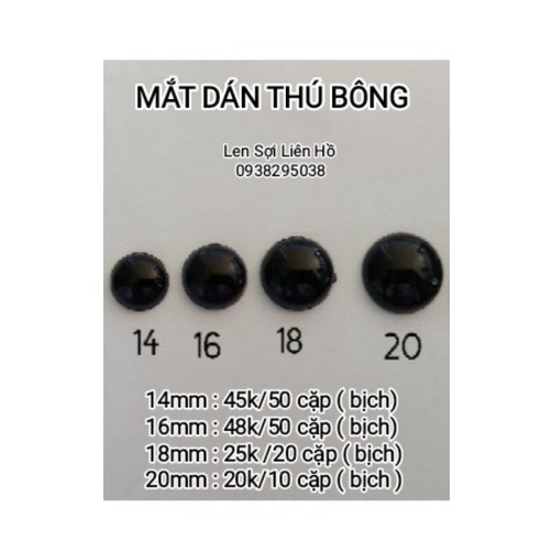 Mắt dán thú bông