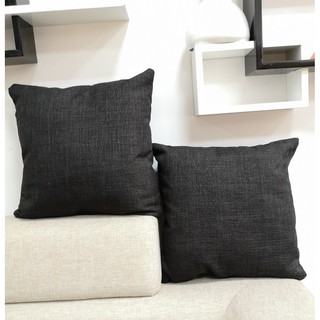 Gối tựa trang trí sofa BNS (gối trơn 1cặp màu xám đen )