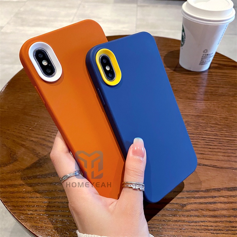 Ốp Điện Thoại Silicone Mềm Màu Macaron Chống Sốc / Vân Tay Cho iPhone 6 6s 7 8 Plus X XR XS MAX SE 2020 2022