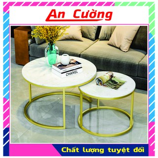 Bàn sofa mặt đá đôi💖𝑭𝑹𝑬𝑬𝑺𝑯𝑰𝑷💖Bàn sofa phòng khách sang trọng hiện đại