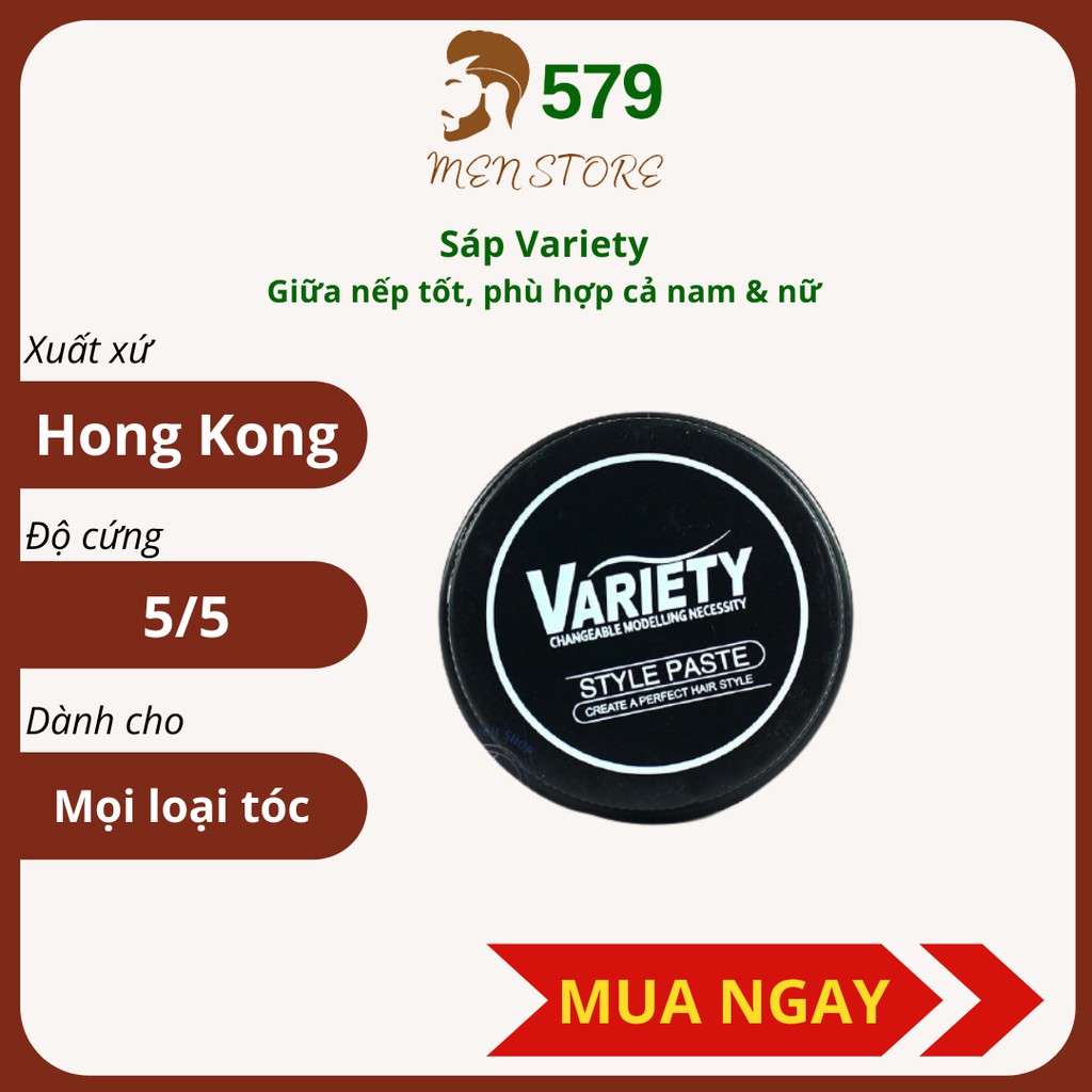 Sáp vuốt tóc nam nữ Variety Matte Lasting 100ml tạo kiểu tóc tốt hương thơm mạnh mẽ, phù hợp cho nhiều loại tóc