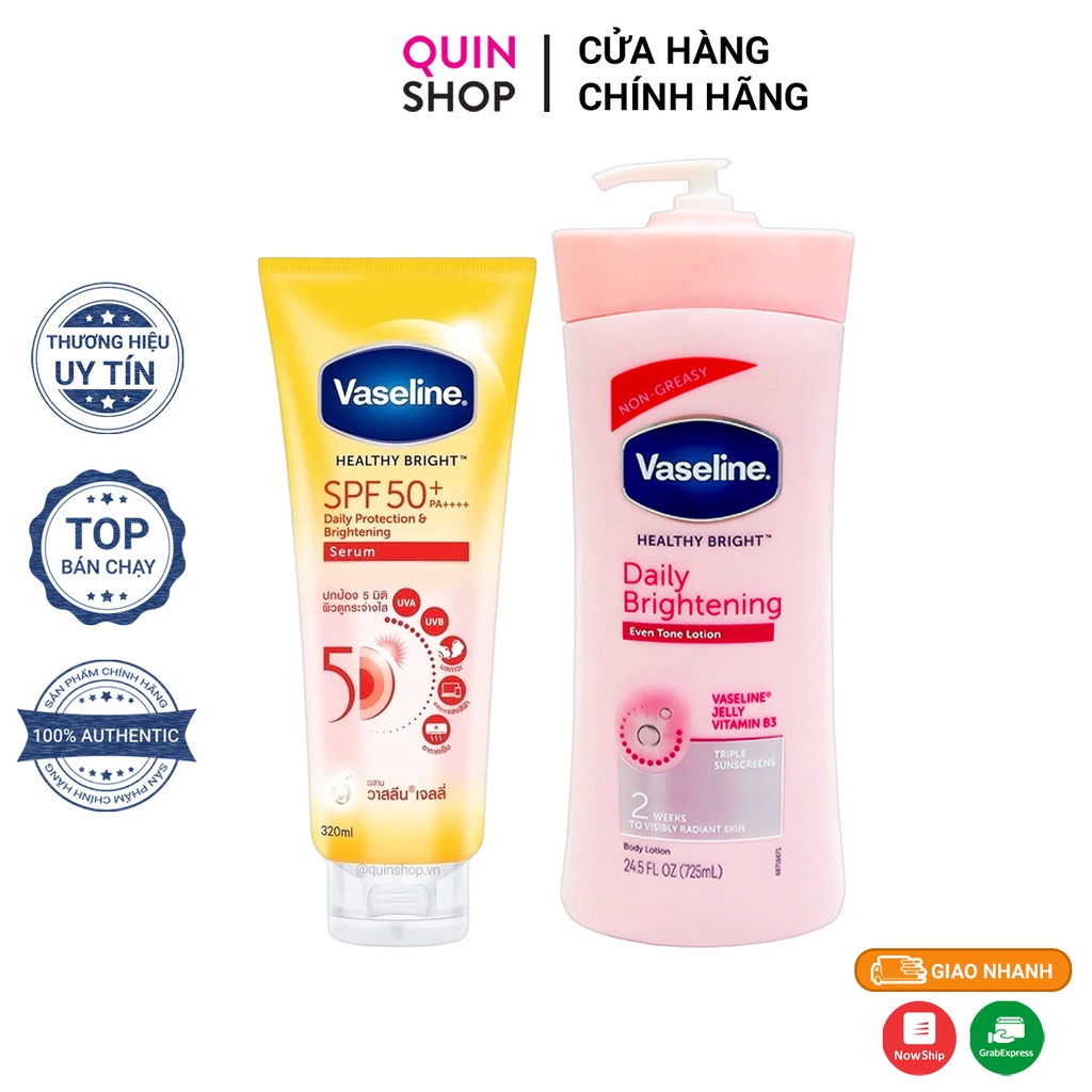 Sữa Dưỡng Thể Trắng Da Chống Nắng Vaseline Healthy White