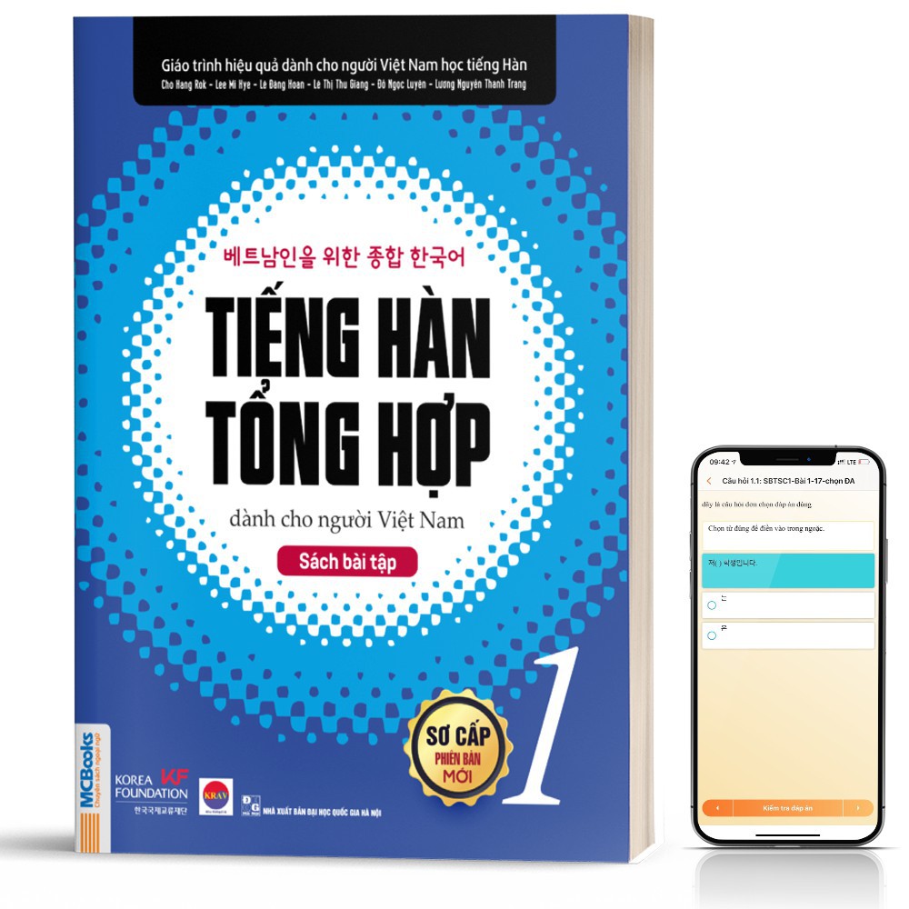 [Mã LIFEBO1212 giảm 12% đơn 99K] Sách - Combo Tiếng Hàn Tổng Hợp Dành Cho Người Việt Nam - Sơ Cấp 1 ( SBT + GTR)