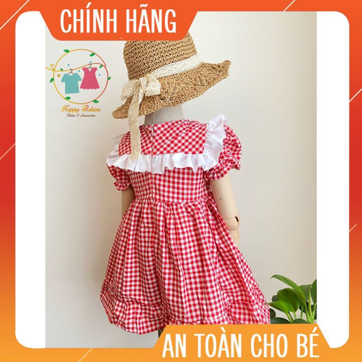 Váy trẻ em công chúa Caro kẻ hồng🍀Hàng Thiết Kế 🍀Thời trang hè 2021