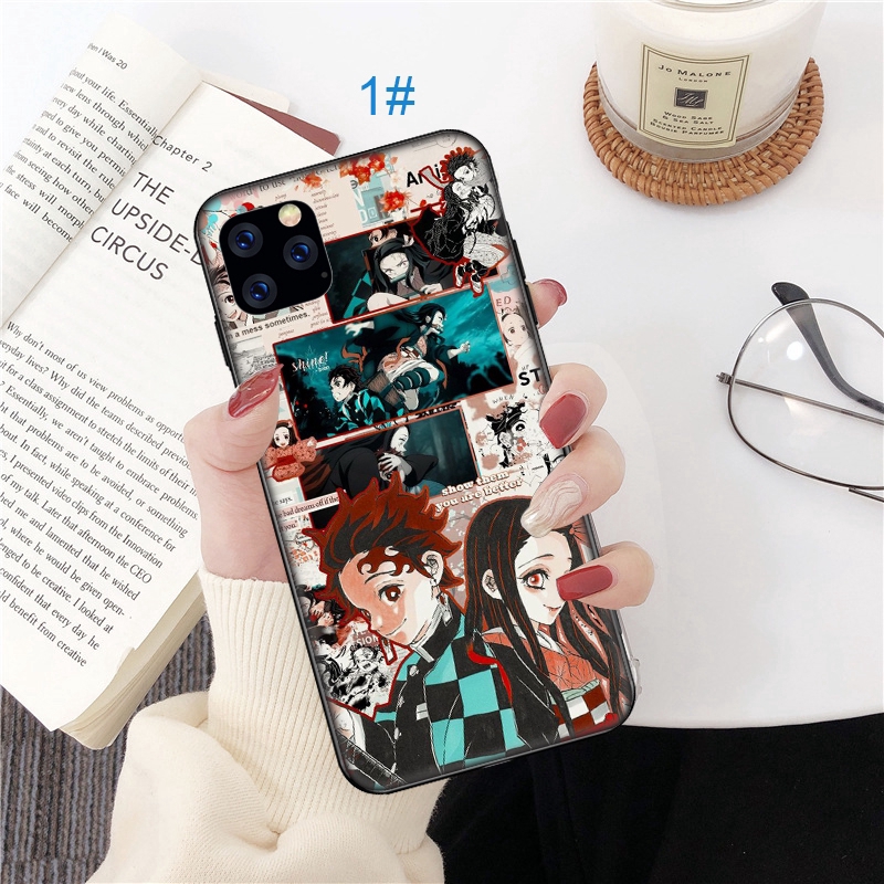 Ốp điện thoại in hình anime Kimetsu no Yaiba Demon Slayer cho iPhone 5 5s Se 6 6S 7 8 Plus X XR Xs Max