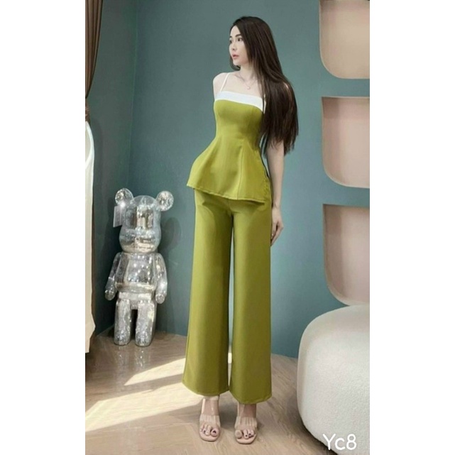 (Free ship) Mẫu HOT Sét Đũi Áo Hai Dây Quần Suông Dài Giản Dị Mà Đẹp UP VLTN Shop