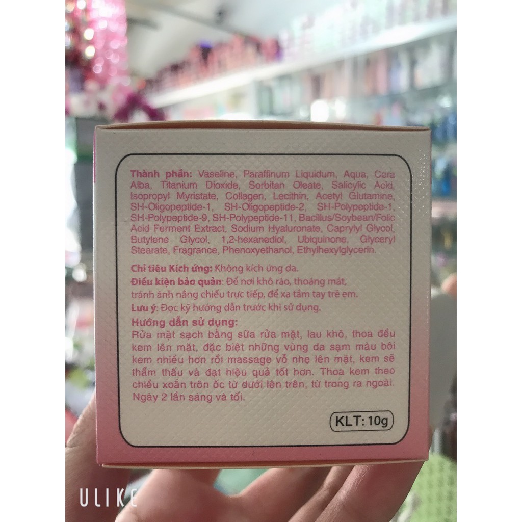 kem son nhau thai cừu trắng da thu nhỏ lỗ chân lông  giữ ẩm  chống nắng bảo vệ da hủ 10g