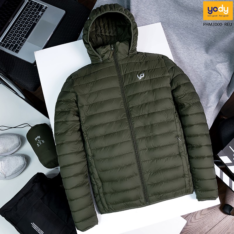 Áo khoác phao nam YODY siêu nhẹ giữ ấm tốt mũ có thể tháo rời thoải mái mềm mại MCPJ25F036 | BigBuy360 - bigbuy360.vn