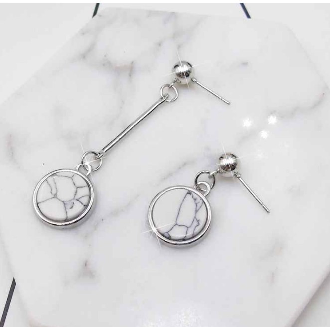 Bông Tai Bất Đối Xứng Mặt Đá Cực Lạ Đẹp Sang Chảnh