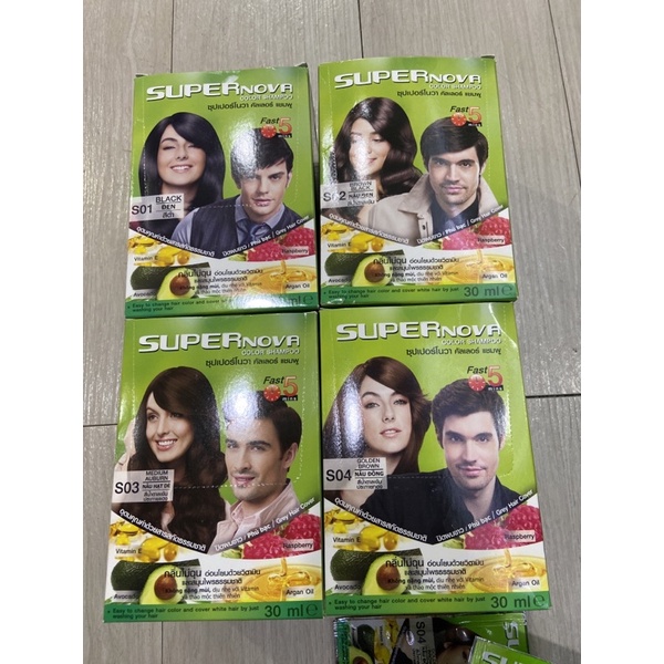 Combo 10 DẦU GỘI NHUỘM MÀU TÓC SUPER NOVA