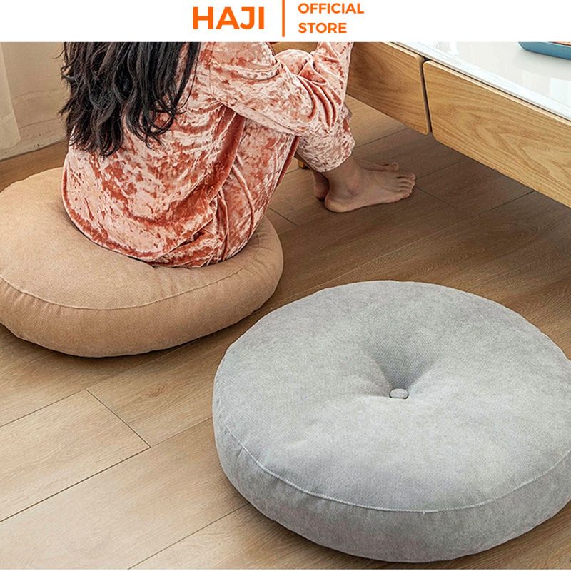 Đệm ngồi bệt HAJI cao cấp không xù lông màu sắc trẻ trung hiện đại (nhiều màu lựa chọn) D13