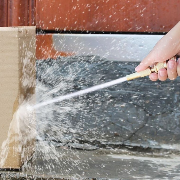 Đầu vòi xịt tăng áp bằng đồng rửa xe, tưới cây điều chỉnh nhiều chế độ
