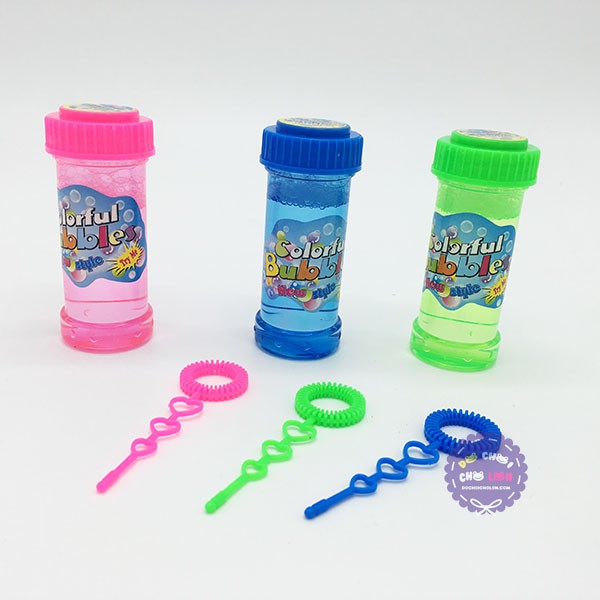 Vỉ đồ chơi 3 bình thổi bong bóng xà phòng & vợt