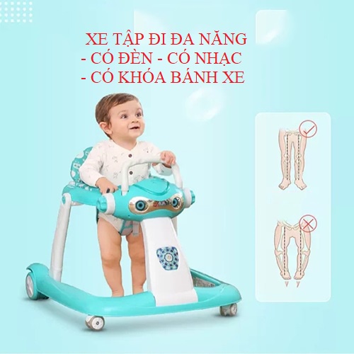 XE TẬP ĐI ĐA NĂNG 2 KIỂU NGỒI VÀ ĐỨNG VUÔNG CHO BÉ CAO CẤP BLB 6090 ( màu xanh và hồng)