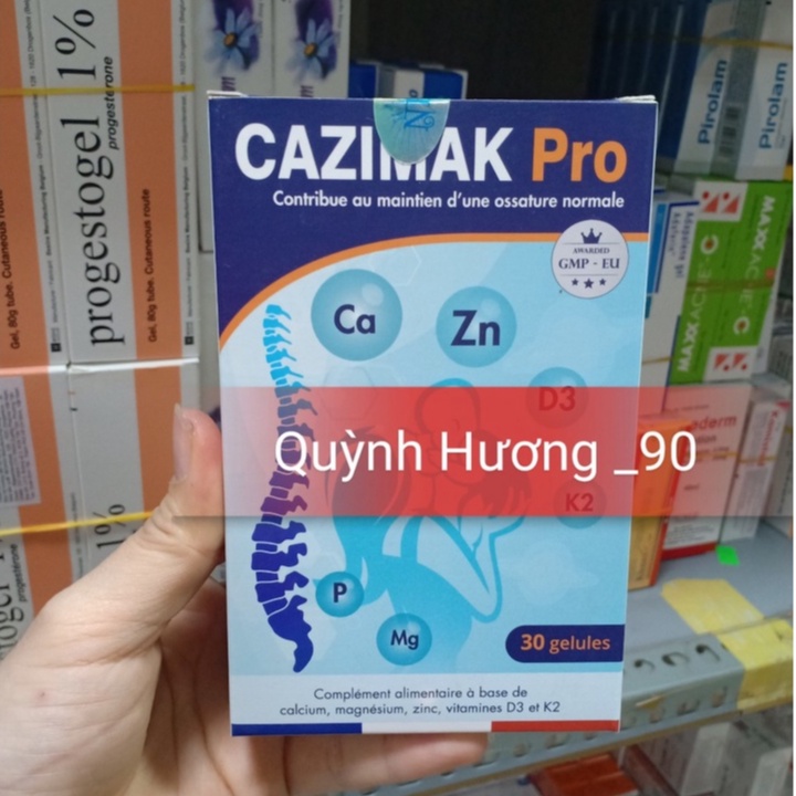 Viên uống bổ sung canxi CAZIMAK PRO hộp 30 viên giúp xương chắc khỏe