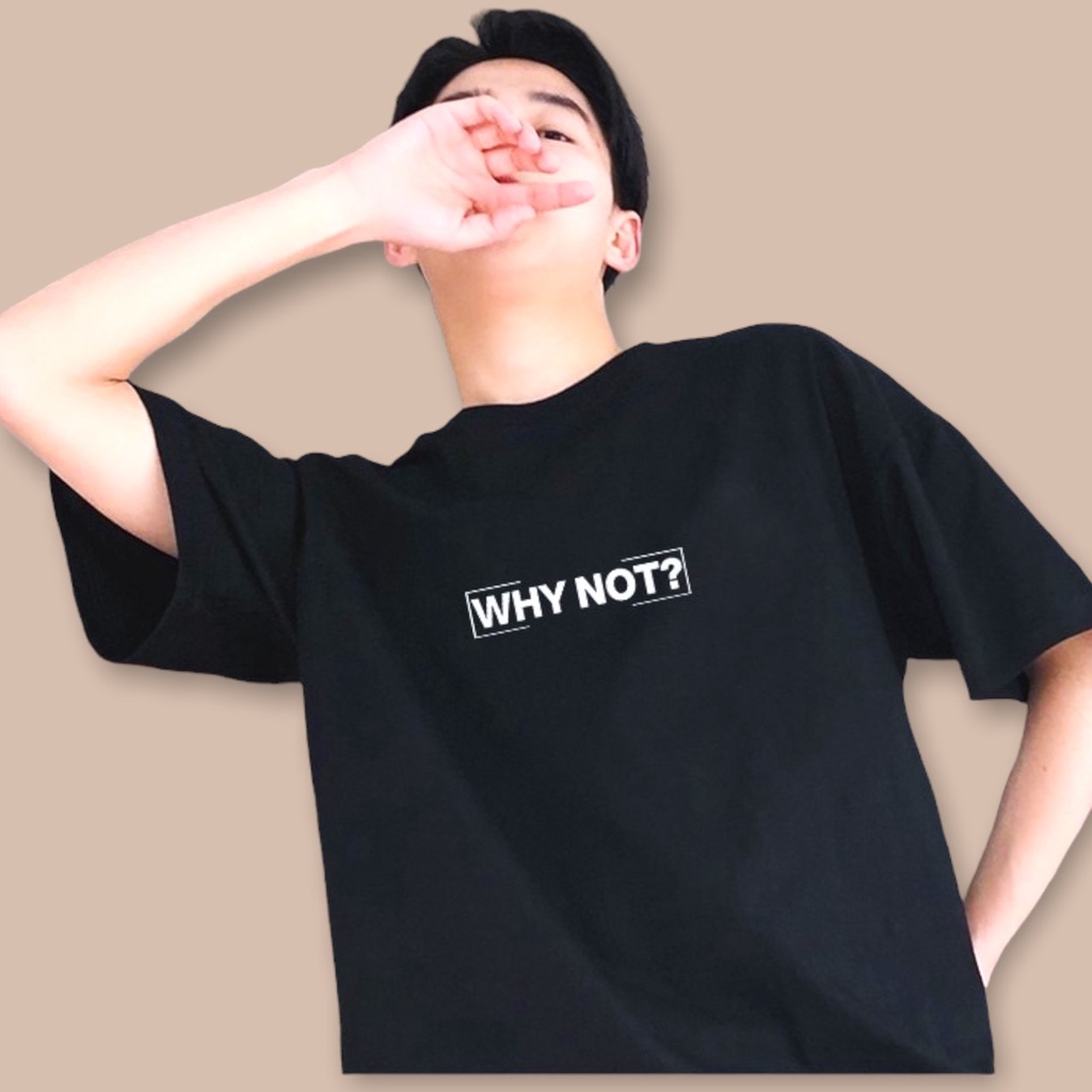 Áo thun tay lỡ unisex nam nữ form rộng why not phản quang vải dày mịn