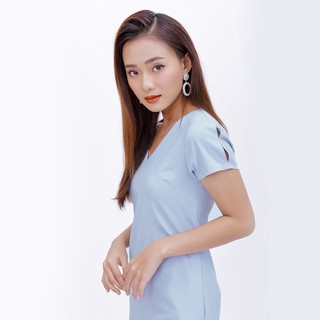 Đầm Suông Thời Trang Eden Cổ Tim Đuôi Cá - D372