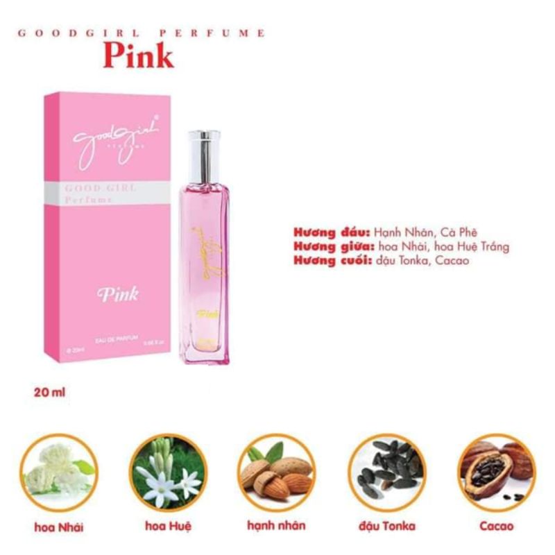 Nước hoa nữ Good girl hồng 20ml hương thơm gợi cảm, lãng mạn💋❤️